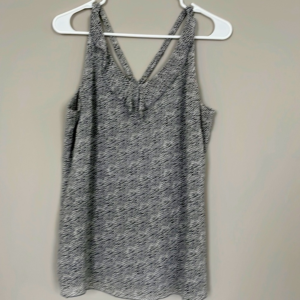 Cabi two-later cami, adjustable straps, flirty ruffle at neck, size small